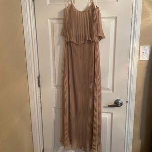Long tan/cream dress